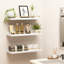 3 tablettes flottantes, blanc / or-1623455050