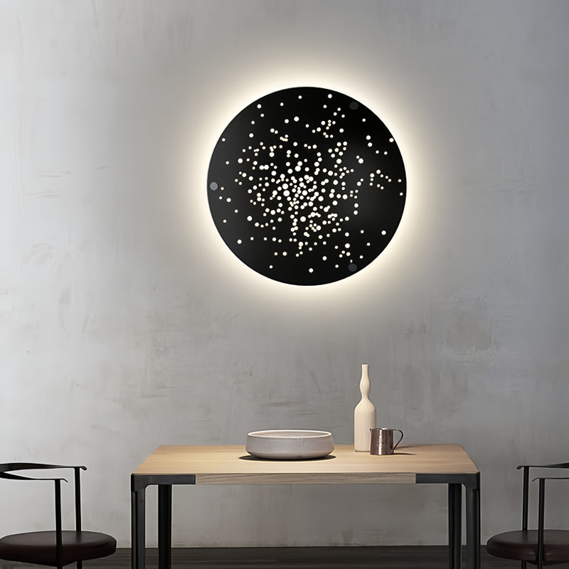 18.5" Round Flush Mount Ceiling Light With Dimmable And Remote Control