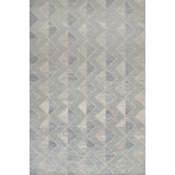 Textures Wool Geometric Area Rug in Blue