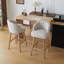 Ensemble de 2 tabourets pivotants de 33,25 po, tabourets de bar rembourrés à hauteur de comptoir avec structure en bois d'hévéa massif, dossier, repose-pieds, tabourets de bar sans accoudoir pour bar à domicile, comptoir de cuisine-308279022