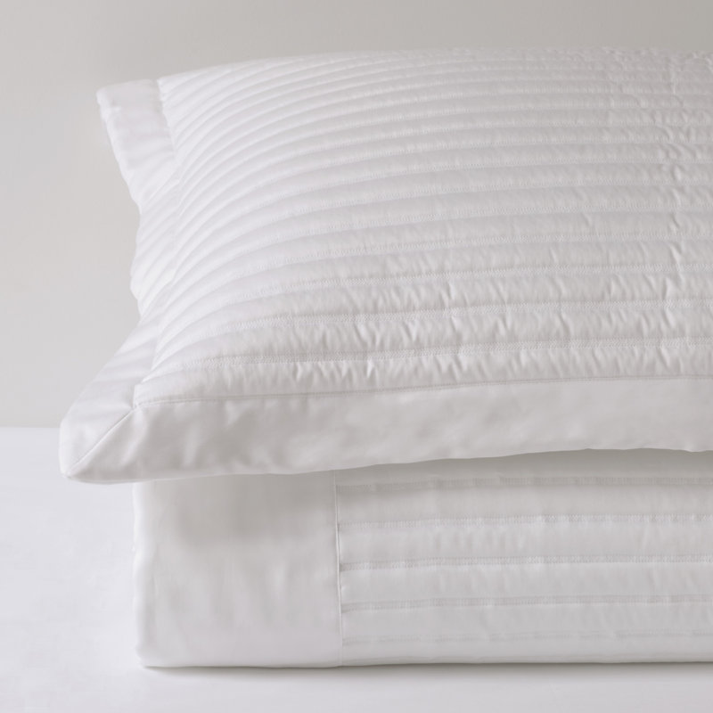 Monroe Quilt, King Quilted Coverlet, Silver