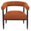Fauteuil Cowen en tissu bouclé avec structure en bois noir Mid-Century-1130308830