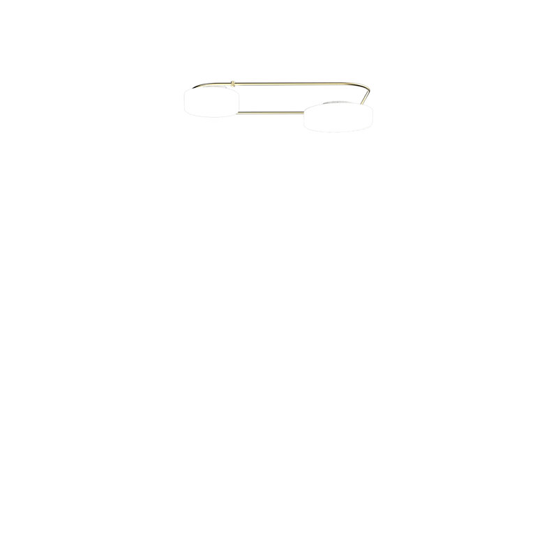 Tier Ceiling/Wall Lamp Mp White Matt Painted Brass L2295 Ul