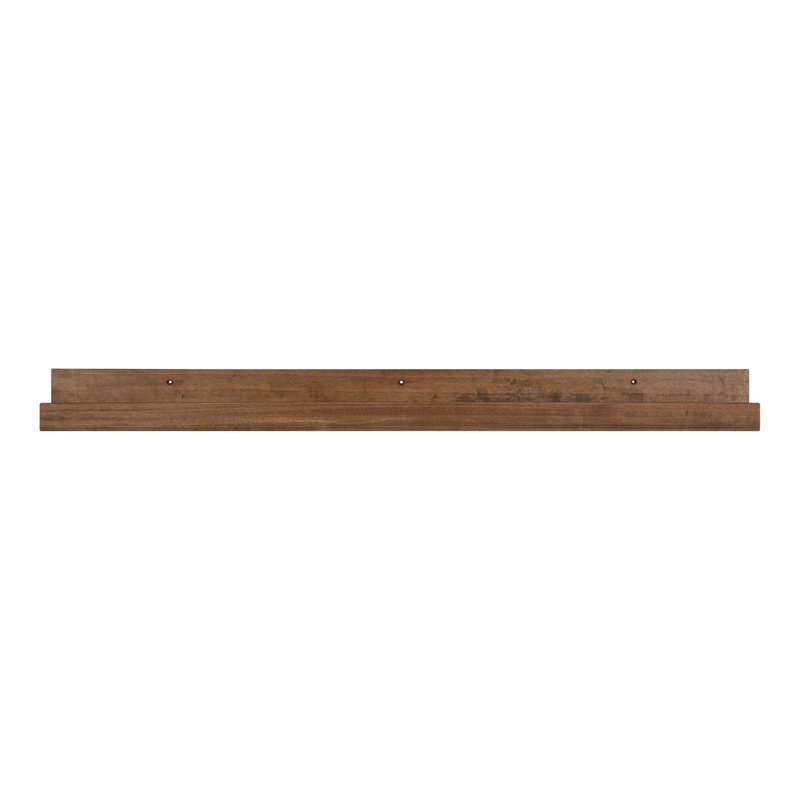 Kinta Picture Ledge Wall Shelf, Rustic Brown