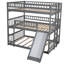 Grand lit escamotable mural avec placard, tiroirs et tablettes, blanc