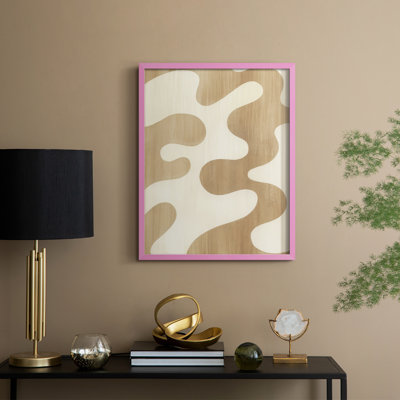 Sienna Ripples II, reproduction encadrée - bois massif
