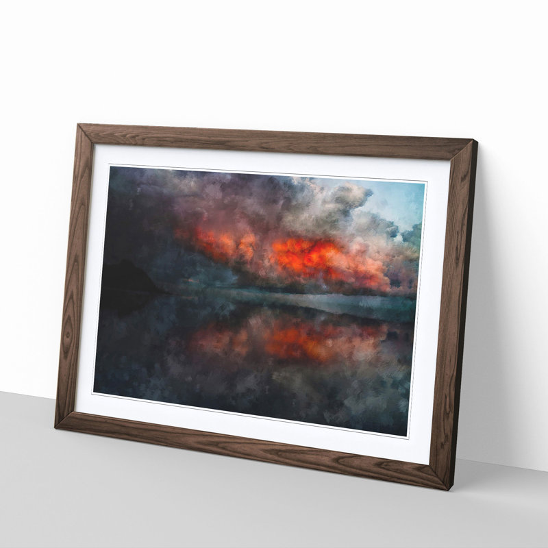 Storm Approaching - Picture Frame Graphic Art Print, Walnut Framed, 24cm H x 33cm W x 2cm D