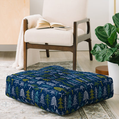 Heather Dutton Oh Christmas Tree Midnight Floor Pillow