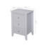 Table de chevet blanche avec tiroirs et option de charge - Table de chevet moderne pour couloir