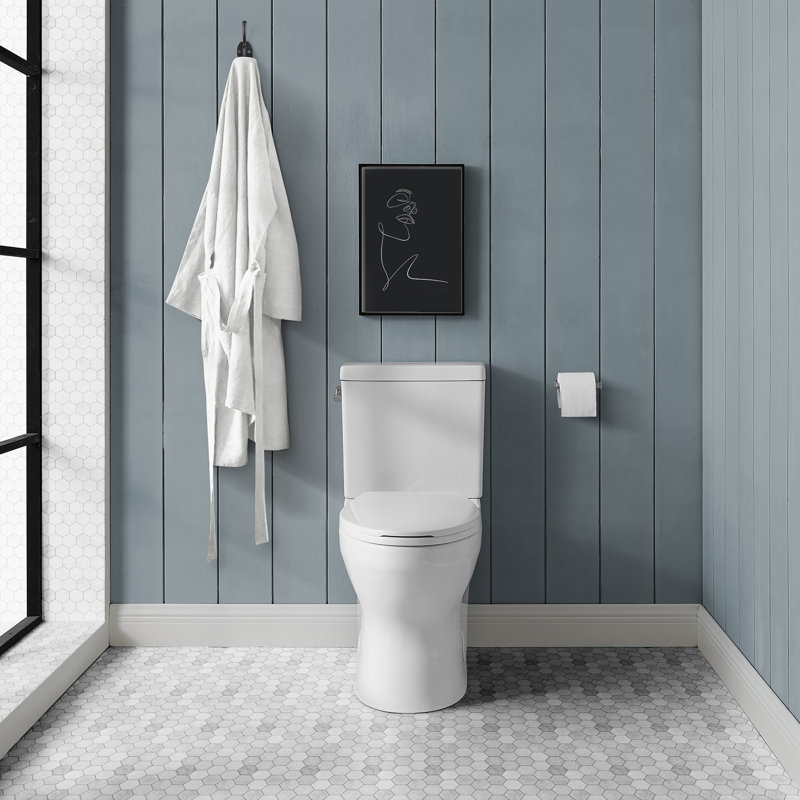 Toilette allongée deux pièces à poignée gauche Classe 1,28 gallon Classe