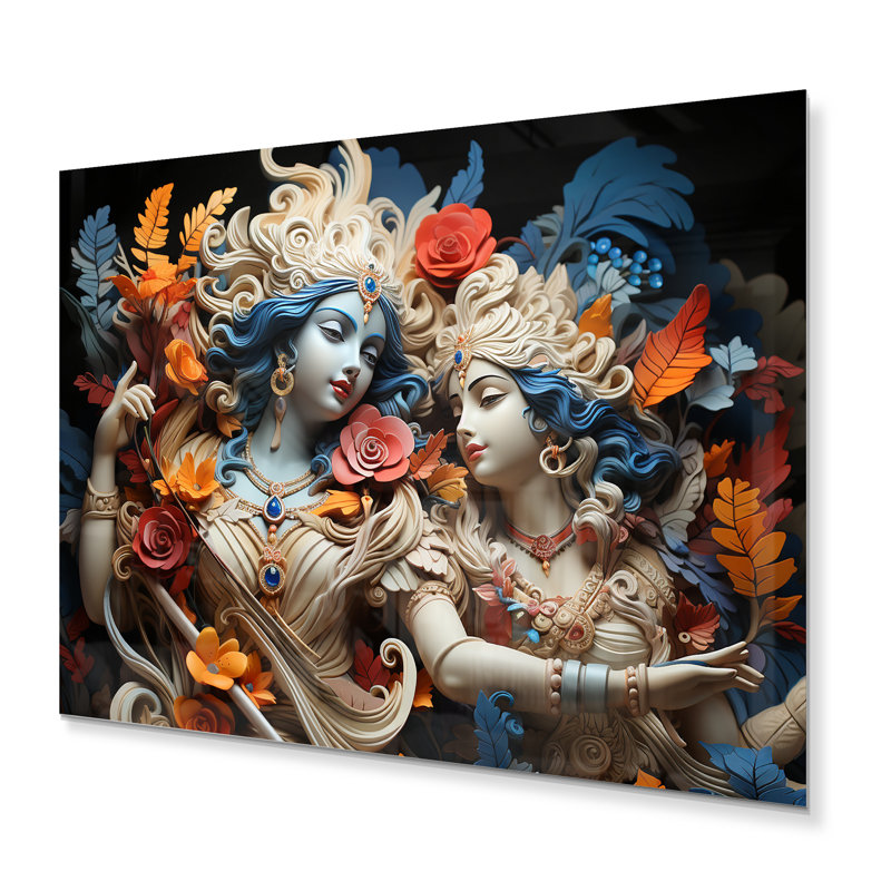 Hindouisme Krishna kaki dieux I - décoration murale en métal Hindouisme, H 12 po x l 20 po x P 1 po