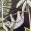 Orange Tropical Jungle Wallpaper with Monkeys