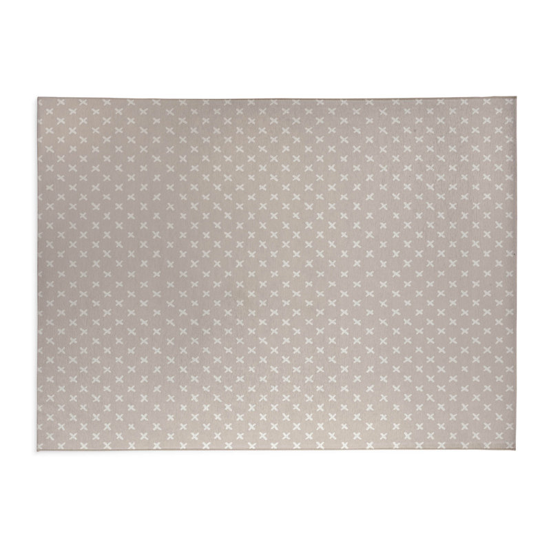 Tapis de cuisine Criss Cross, Rectangle 5 pi x 7 pi, Taupe