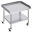 Table de travail en acier inoxydable, table de préparation commerciale de 30 x 36 x 30 pouces avec 4 roues, roulettes, table de préparation robuste à dosseret à 3 côtés, table de travail en métal pour restaurant-131262582