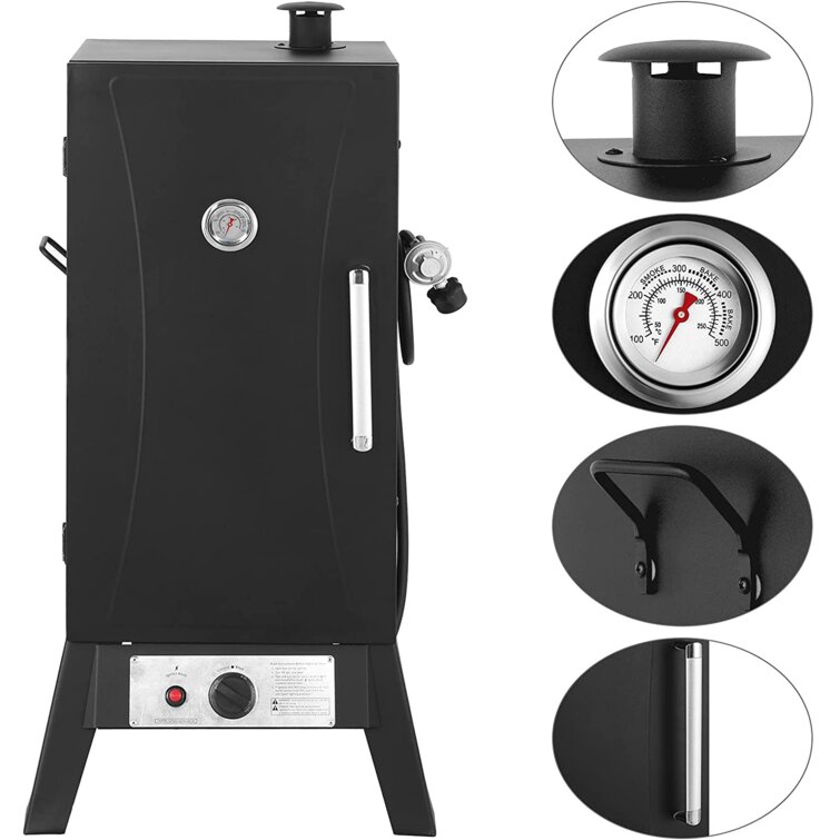 Pirecart Vertical Propane Portable 225 Square Inches Smoker & Grill