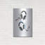 «Headphones Love Blue Grey» par Mercedes Lopez, art mural en métal Charro-297199445