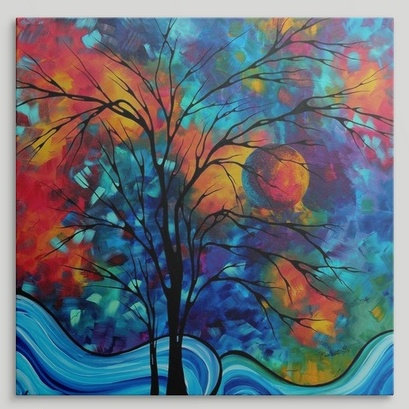« a secret » par megan duncanson, reproduction d’art, H 35 po x l 35 po x P 1,5 po, Toile