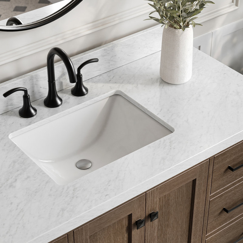 Grevera 49" Single Bathroom Vanity Set, Brown Oak