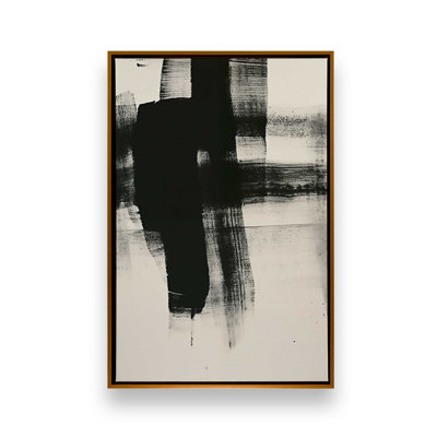 Impression sur toile gris anthracite Whisper III