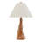 Oak Sculpted Wood Table Lamp
