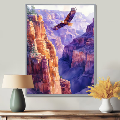 Toftrees Eagle Above The Canyon III - Eagle Canvas Wall Art