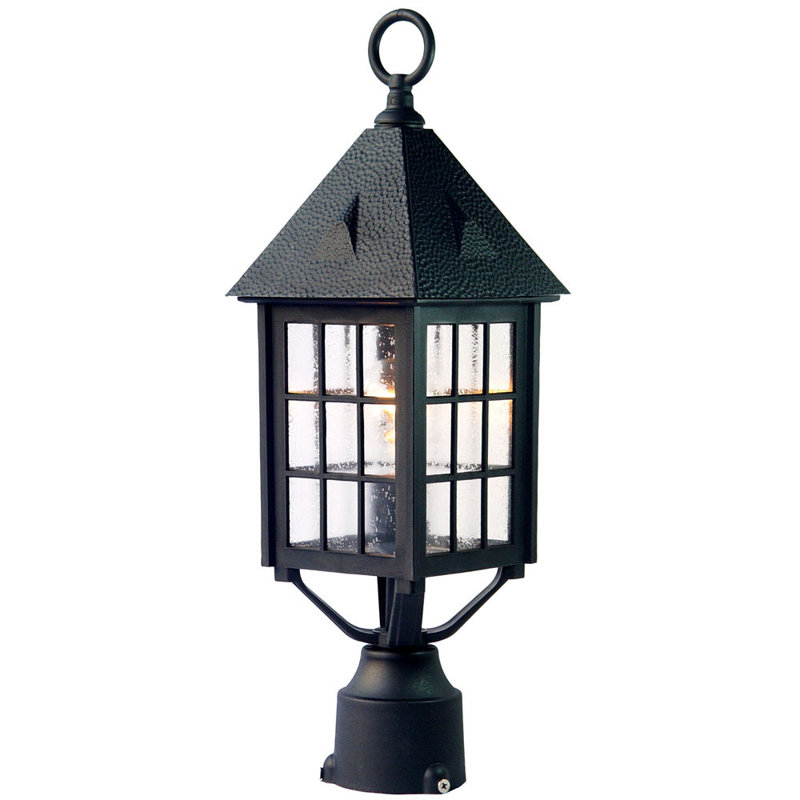 Tête de lanterne câblée à 1 lumière H 20 po Yoshioka, Noir mat