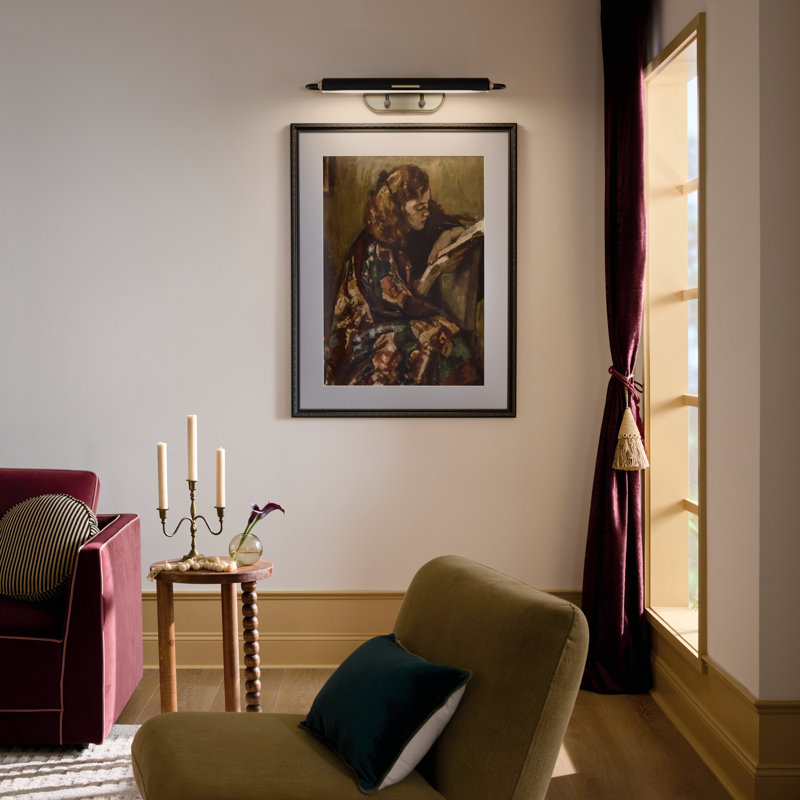 Applique murale 2 lumières 29,25 po Caillier en noir, H 4,75 po x l 29,25 po x P 7 po, Noir