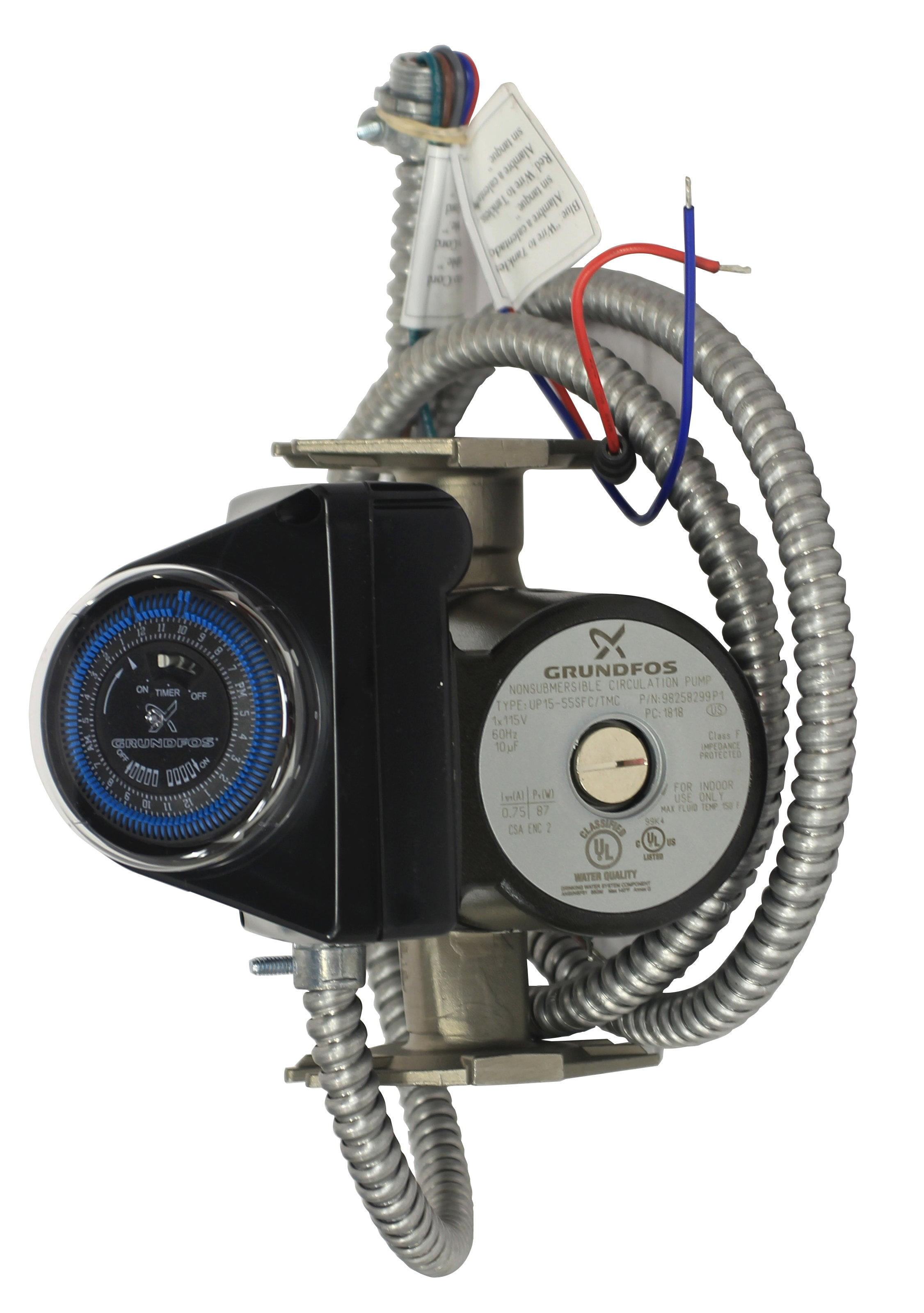 Rinnai Grundfos Pump with Timer Kit for Circ Logic with Flange