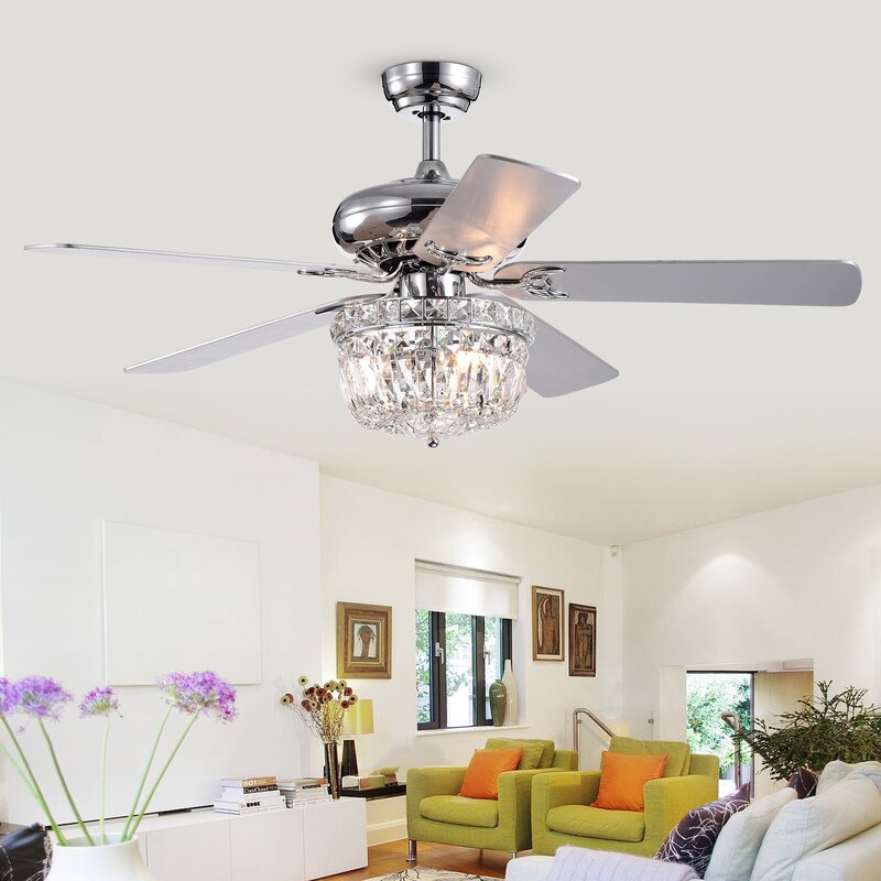 House of Hampton® Claudel 52'' Ceiling Fan with Light Kit & Reviews ...