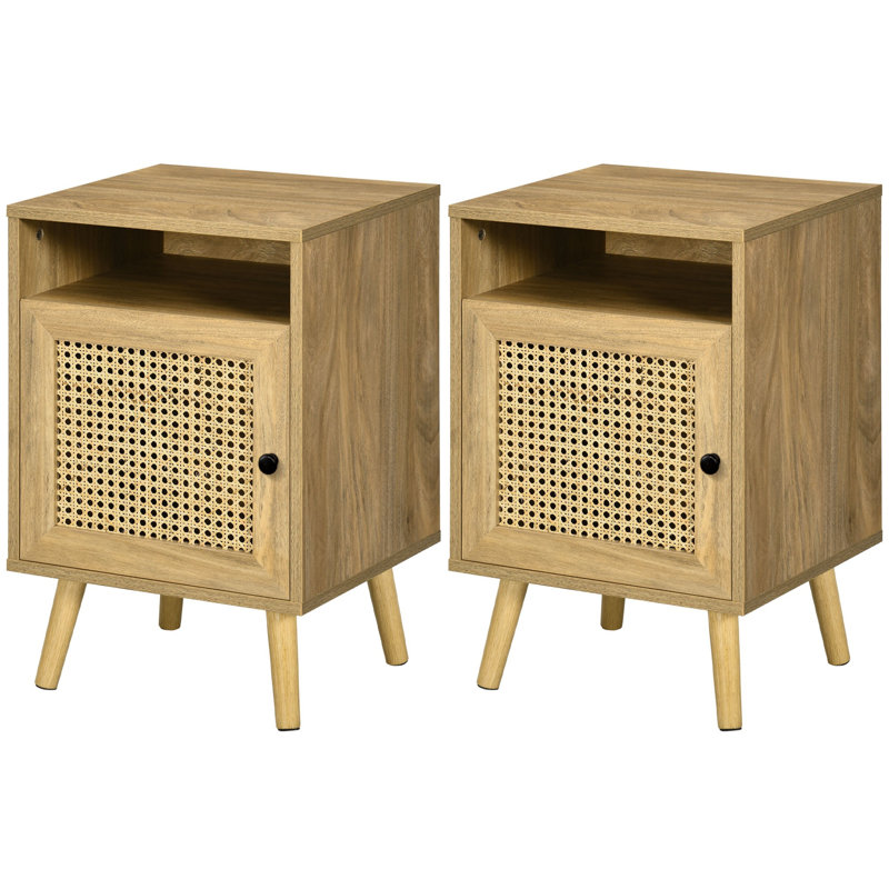 39cm W Manufactured Wood Bedside Table