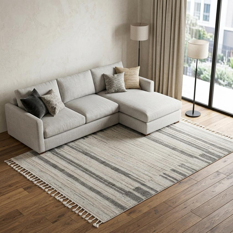 HomeRoots Rectangle Machine Woven Area Rug