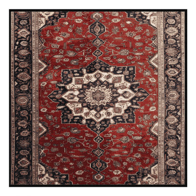 Machine Washable Persian Brown Area Rug