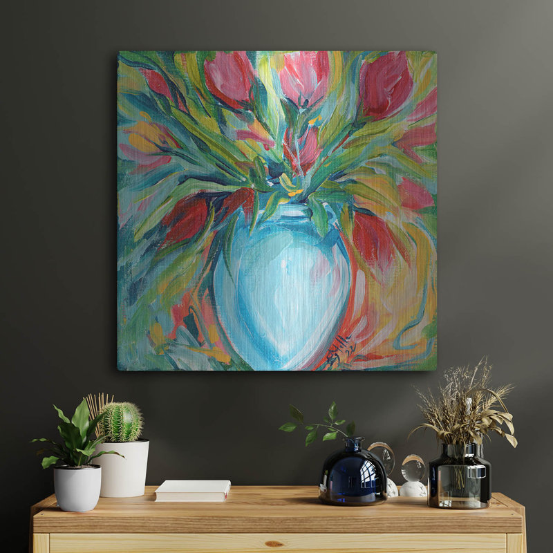 "Tulipes" par Estelle Grengs, H 24 po x l 24 po