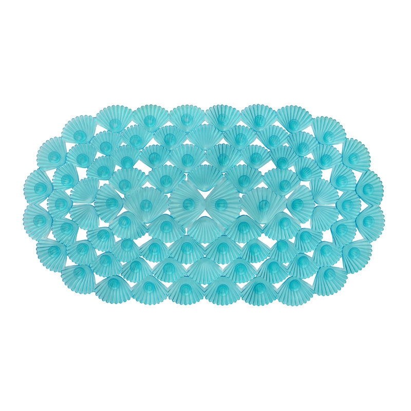 Tapis de douche antidérapant Tabiauea, Bleu sarcelle