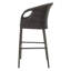 Ensemble de 2 tabourets de bar d'extérieur en rotin PE avec coussins imperméables 31 po Multibrown