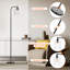 Lampe sur pied arquée 66,1 po Demerrick avec deux ampoules DEL incluses et abat-jour en verre-678859169