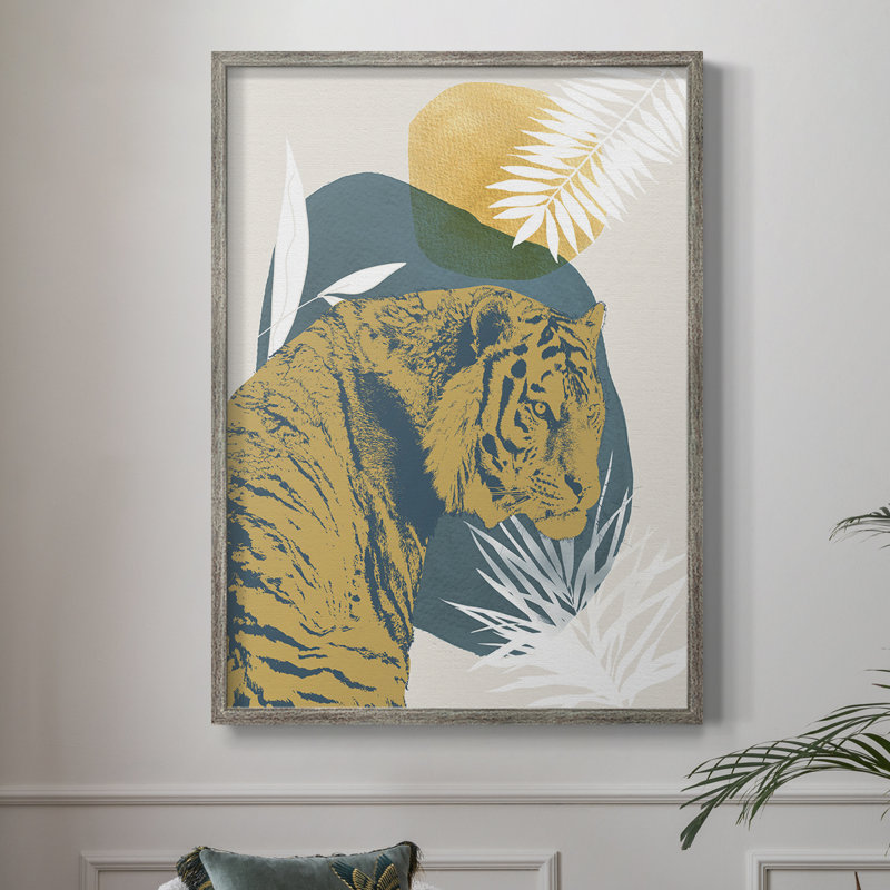 «Jungle Cat I», reproduction encadrée - bois massif, H 11 po x l 9 po