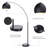 Modern 67" Arc Floor Lamp with Curved Metal Shade, Weighted Marble Base & Foot Switch for Living Room or Bedroom-541069510