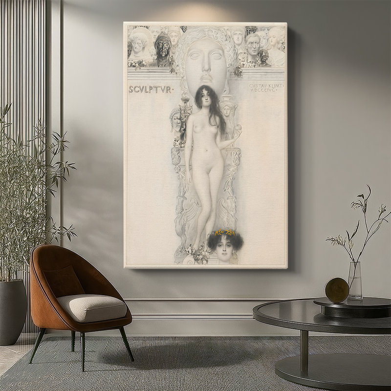 Sculpture - toile tendue par Gustav Klimt, 40 po x 60 po