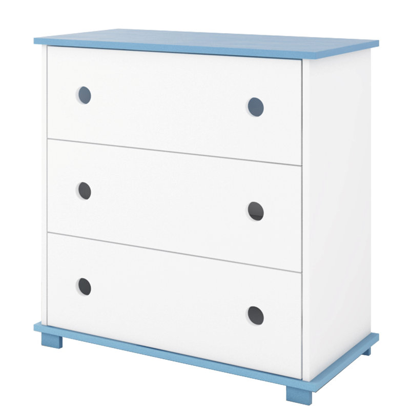 Judd Kids 3 - Drawer Chest, Blue/White