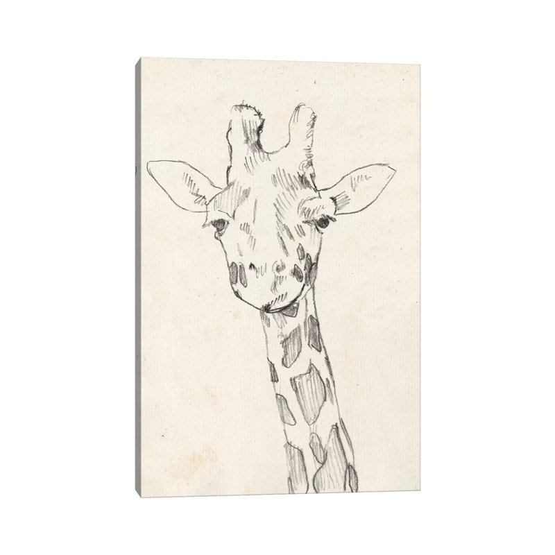 Giraffe Portrait II by Jennifer Goldberger - Wrapped Canvas Painting, 101.6 cm H x 66.04 cm W x 3.175 cm D