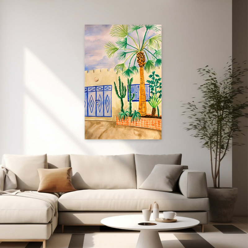 Blue Gate Oasis Garden by Karen Menzenbach - Wrapped Canvas Print, 121.92 cm H x 81.28 cm W