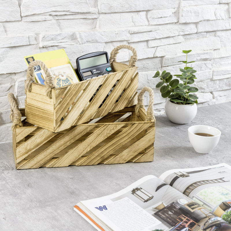 Solid Wood Decorative Basket