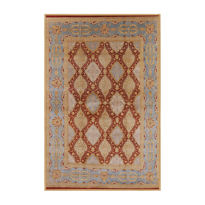 Tapis oriental beige / bleu / rouge Sighbiorn, Rectangle 2 pi x 3 pi