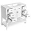 Meuble-lavabo de 36 po avec lavabo à trois trous, charnières réglables à fermeture douce et panneau pour lavabo simple minimaliste moderne, 2 portes à fermeture, 6 tiroirs,-858459539