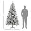 Arbre de Noël artificiel pin enneigé 7,5 pi de hauteur avec branches réalistes HOMcom-128544035