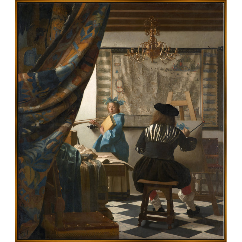 Painter In His Studio Giclee On Canvas by Johannes Vemeer