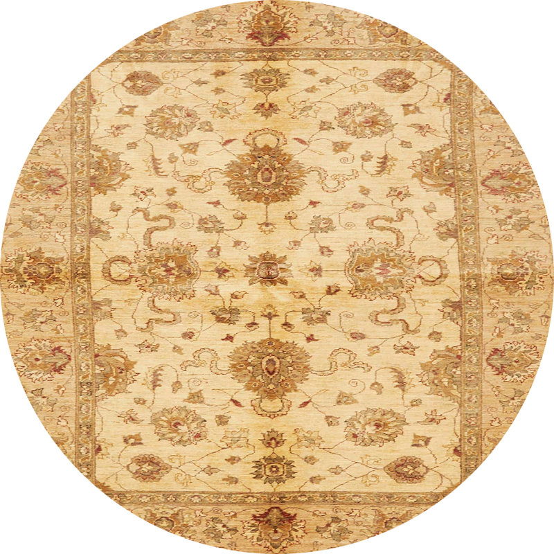 Tapis abstrait à motif abstrait moderne 720, Rond 6 pi