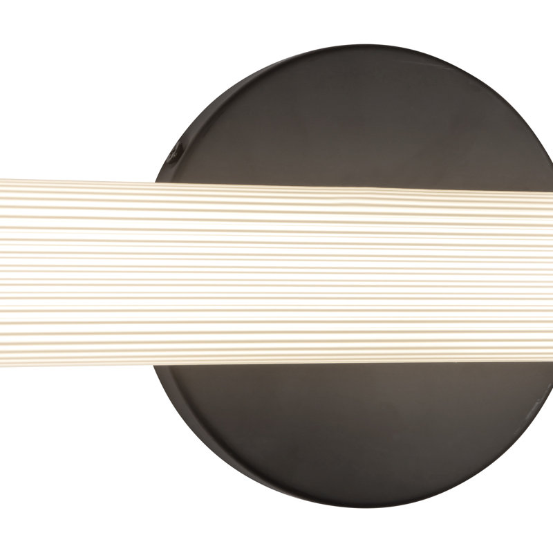 Vire 24-in Black dimmable LED Wall Sconce, Matte Black