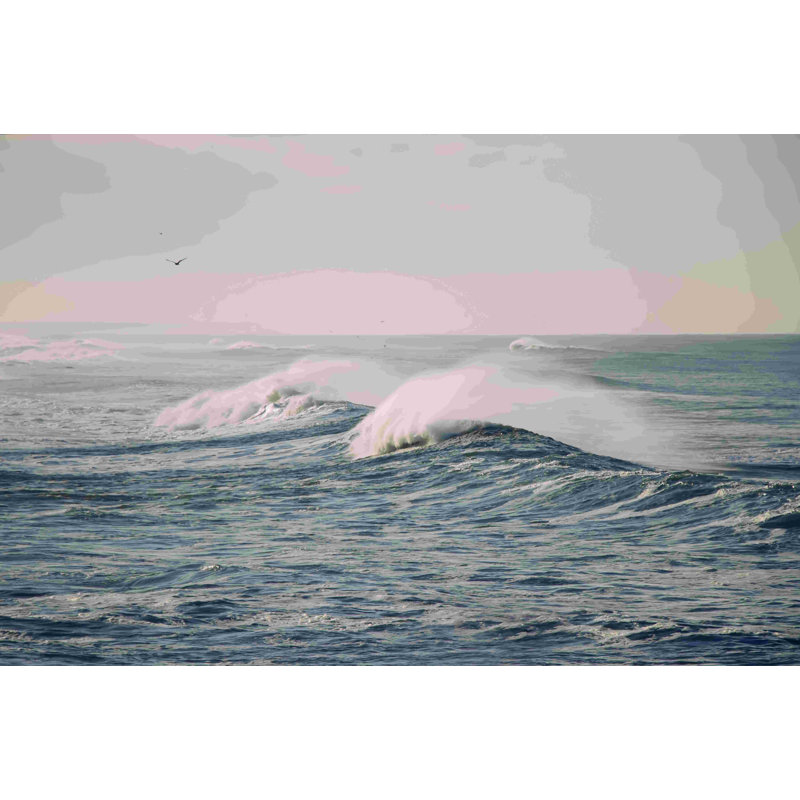 Eaux orageuses - photographie, H 12 po x l 18 po, No, Toile tendue